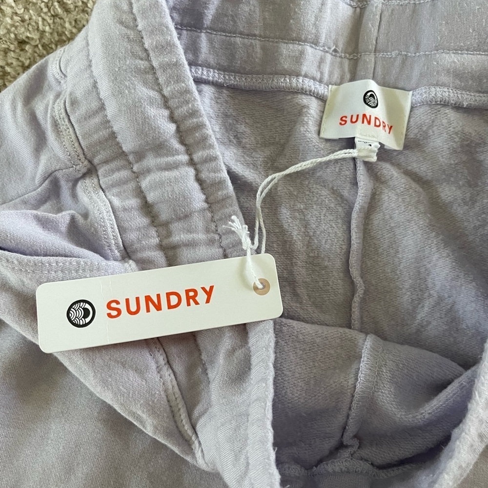 NWT Sundry Crop Lounge Pants Lavender XS - Picture 3 of 4